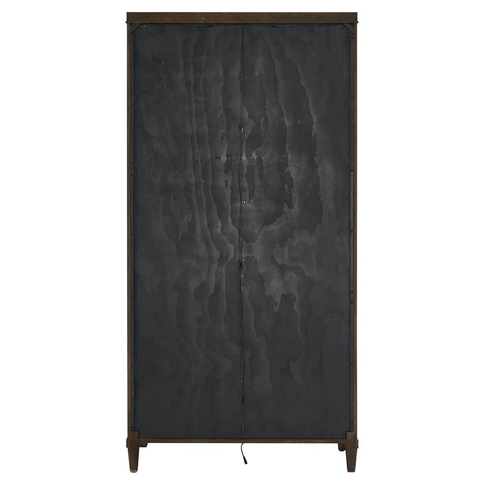 Shara Modern Classic Brown Oak Armoire|