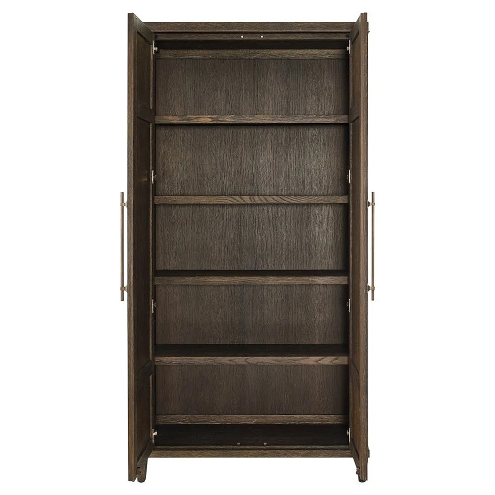 Shara Modern Classic Brown Oak Armoire|