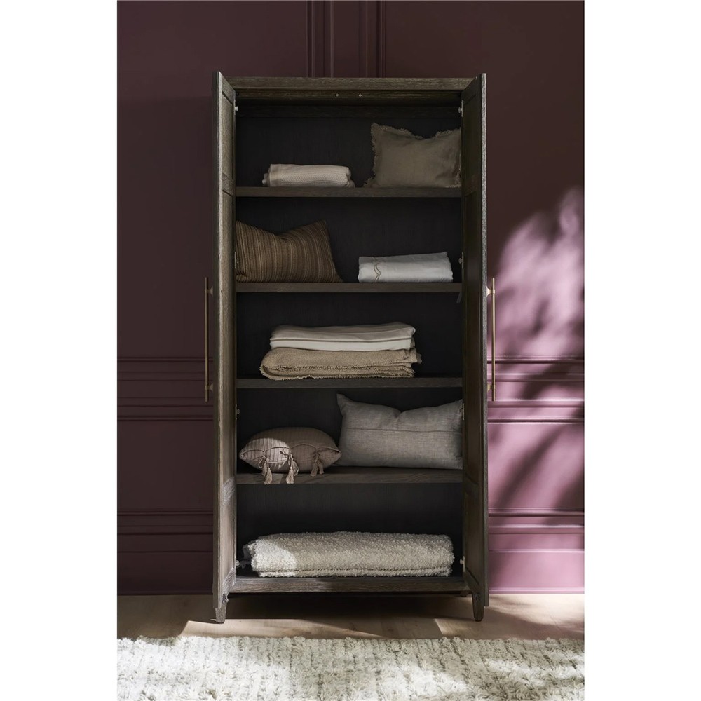 Shara Modern Classic Brown Oak Armoire|