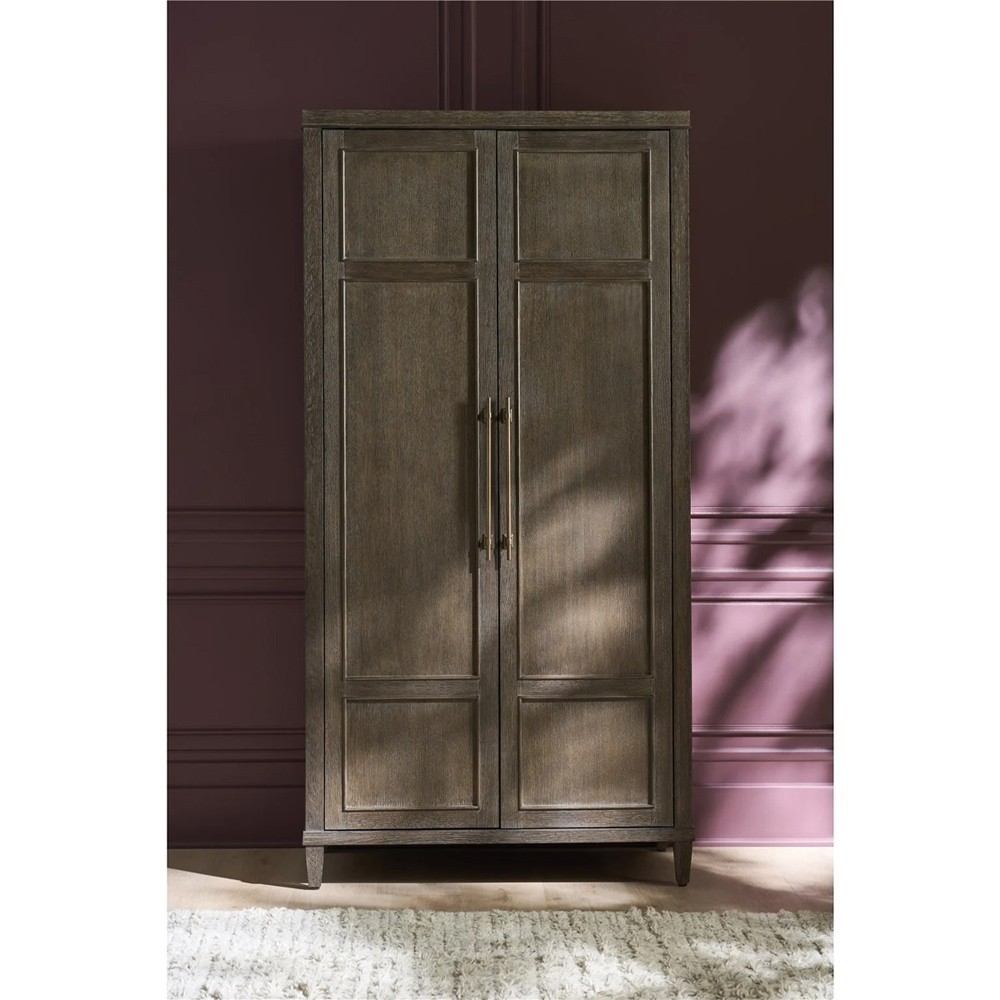 Shara Modern Classic Brown Oak Armoire|