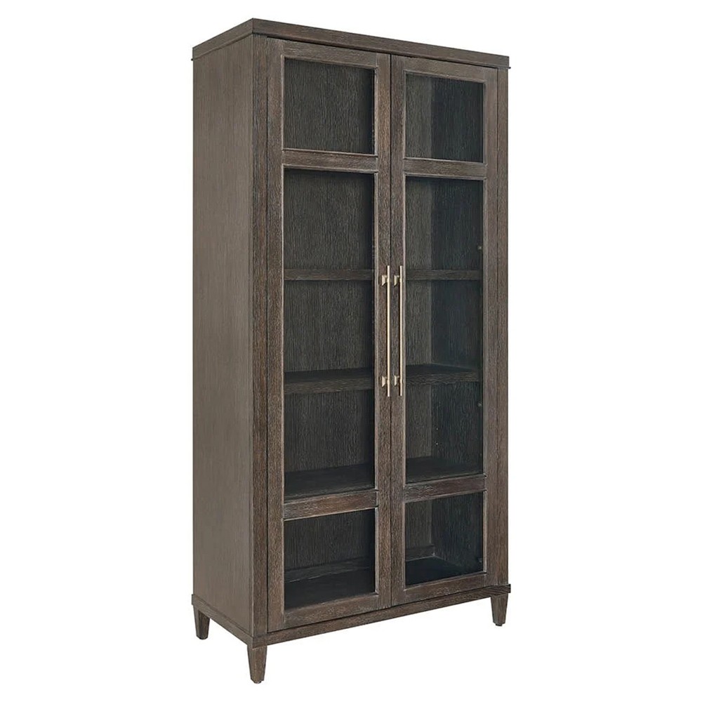 Shara Modern Classic Brown Oak Display Cabinet|