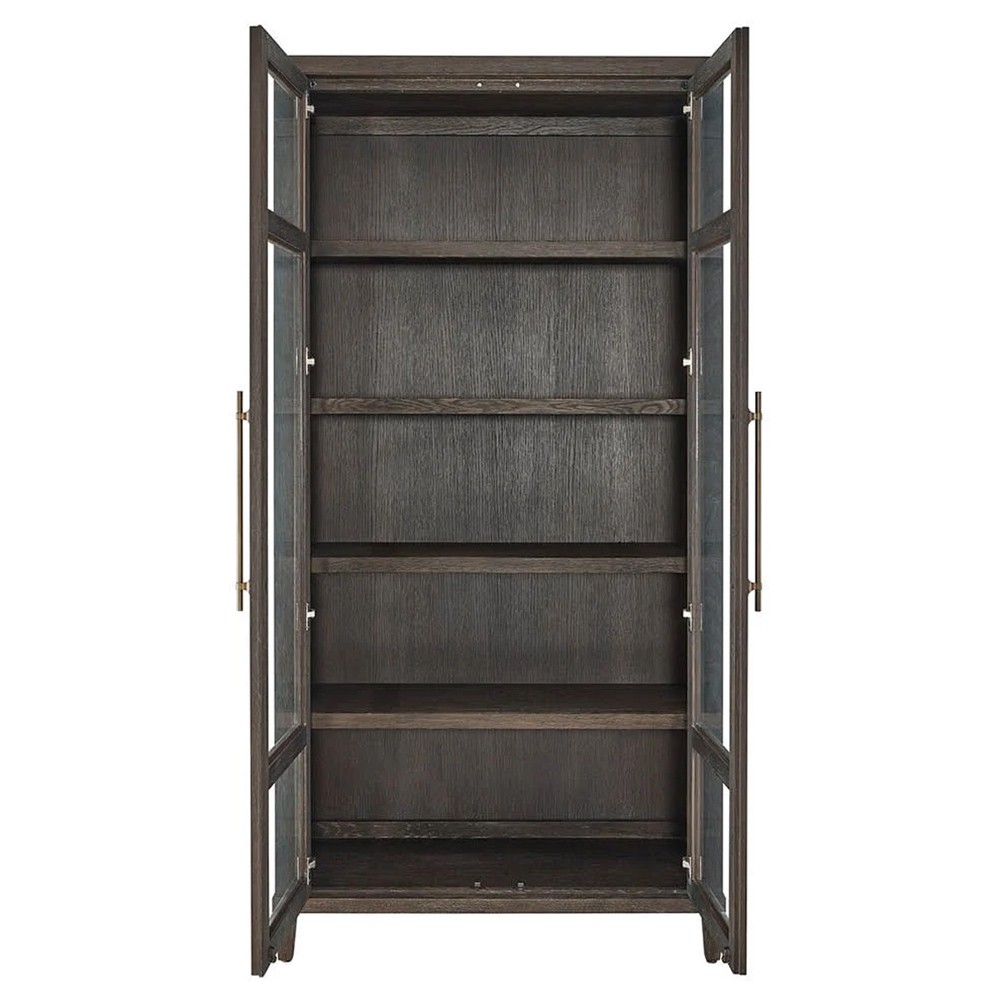 Shara Modern Classic Brown Oak Display Cabinet|