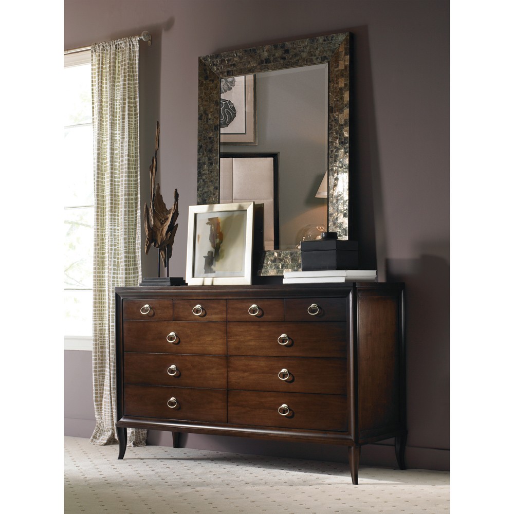 Century Tribeca Modern Classic Brown Maple Wood Double Dresser|