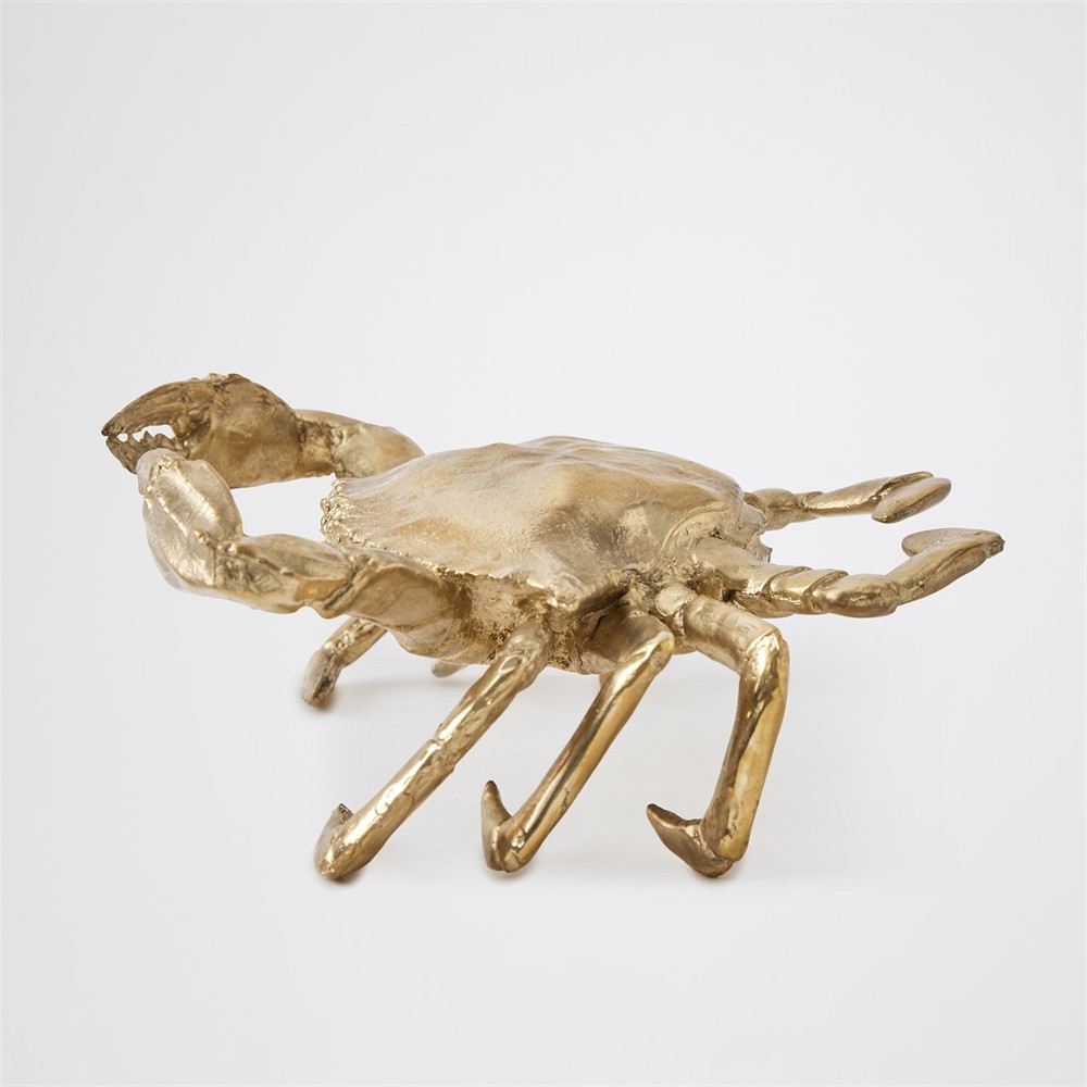 Araya Coastal Beach Brass Crab Figurine|