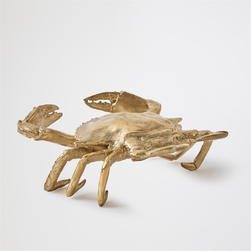 Araya Coastal Beach Brass Crab Figurine|