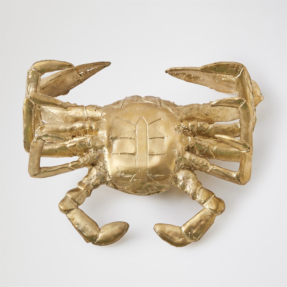 Araya Coastal Beach Brass Crab Figurine|