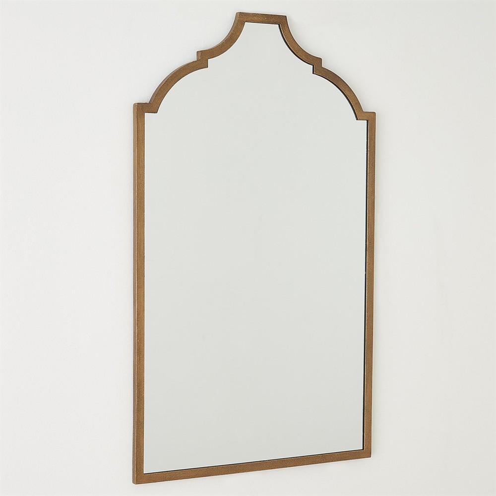 Lynise French Country Antique Gold Iron Wall Mirror|