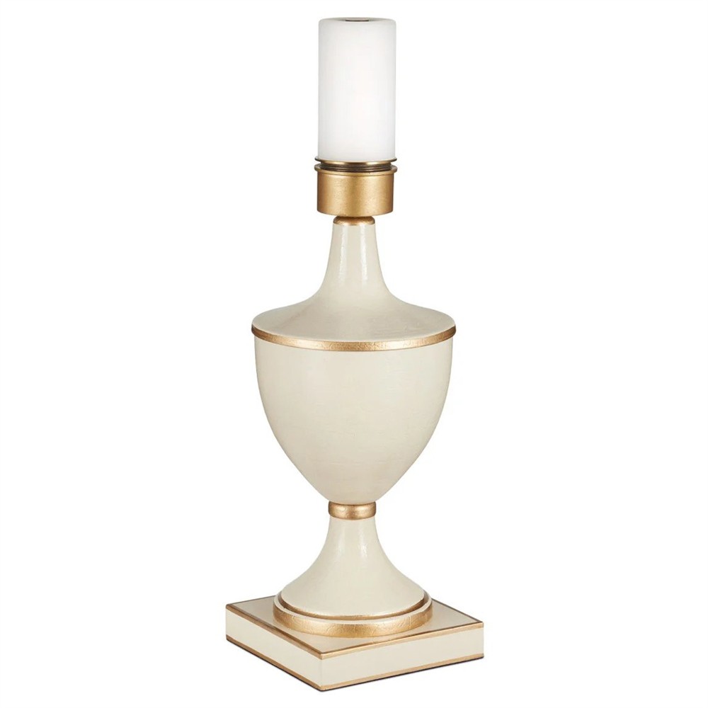 Mariette French Country Cream Scalloped Cordless Table Lamp|