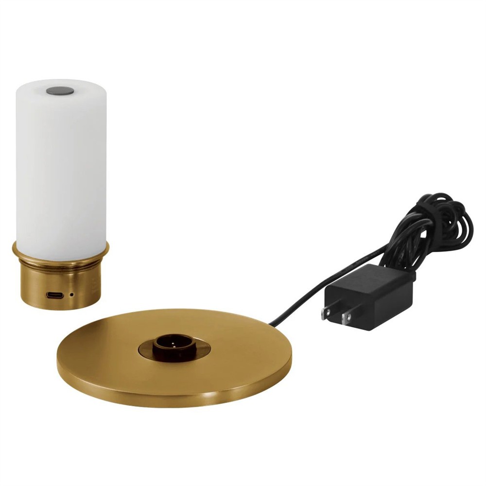 Mariette French Country Cream Scalloped Cordless Table Lamp|