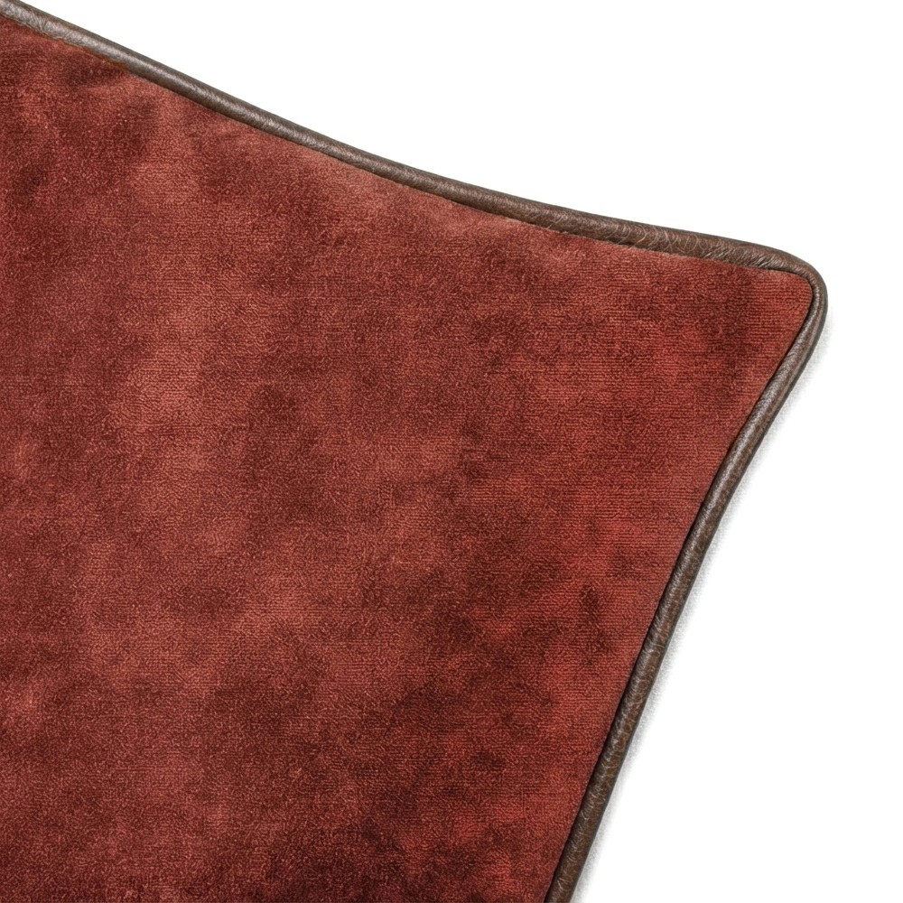 Amelie Smoked Paprika Velvet Throw Pillow - 23x23|