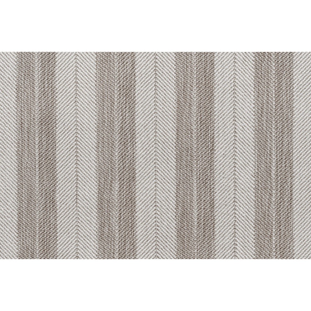 Elorde Coastal Beach Light Brown Wool Striped Patterned Rug - 5'x8'|