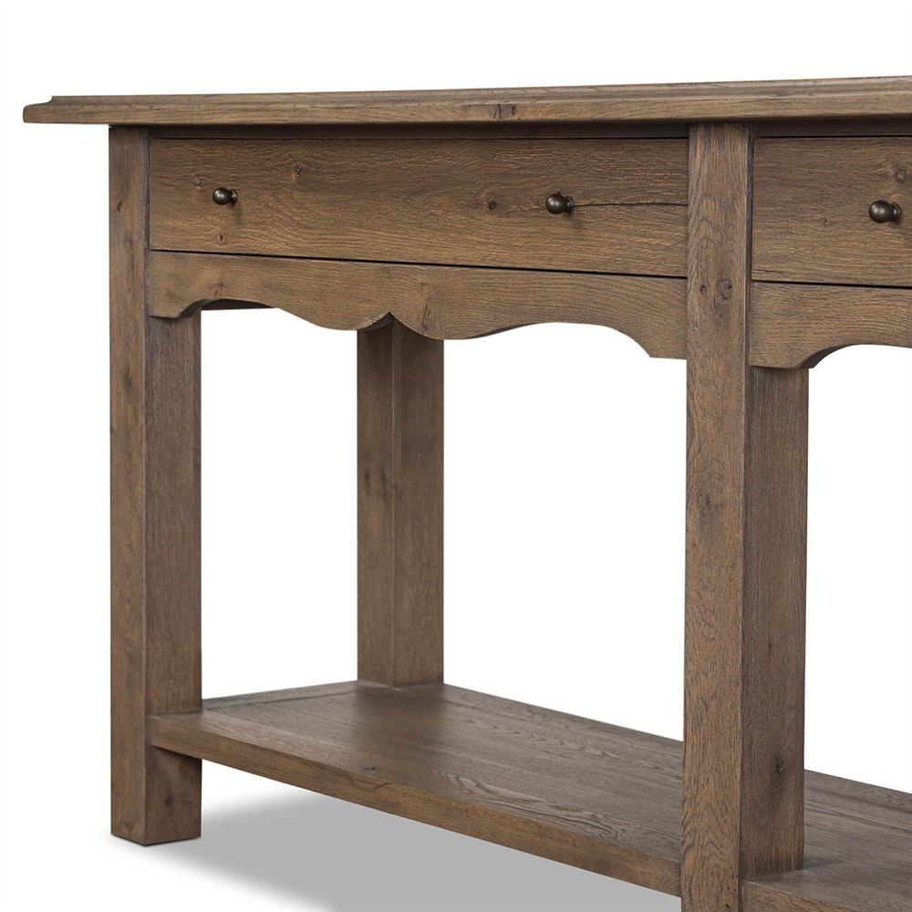 Bayla Weathered Oak Console Table Extra Long (over 75
