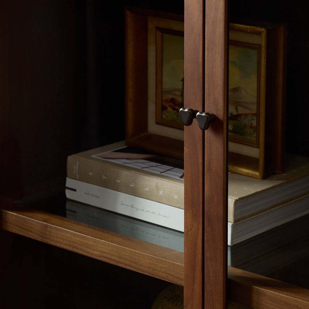 Gleason Dark Brown Walnut Cabinet|