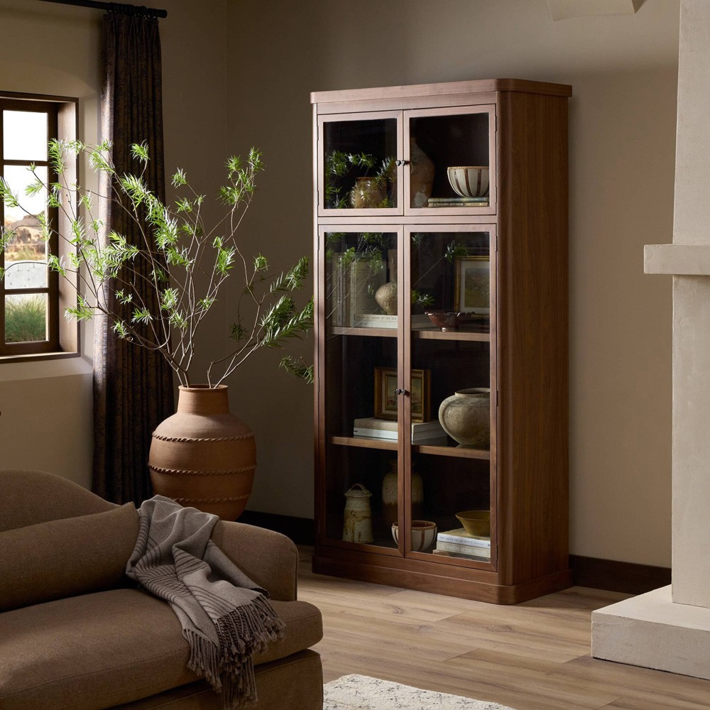 Gleason Dark Brown Walnut Cabinet|