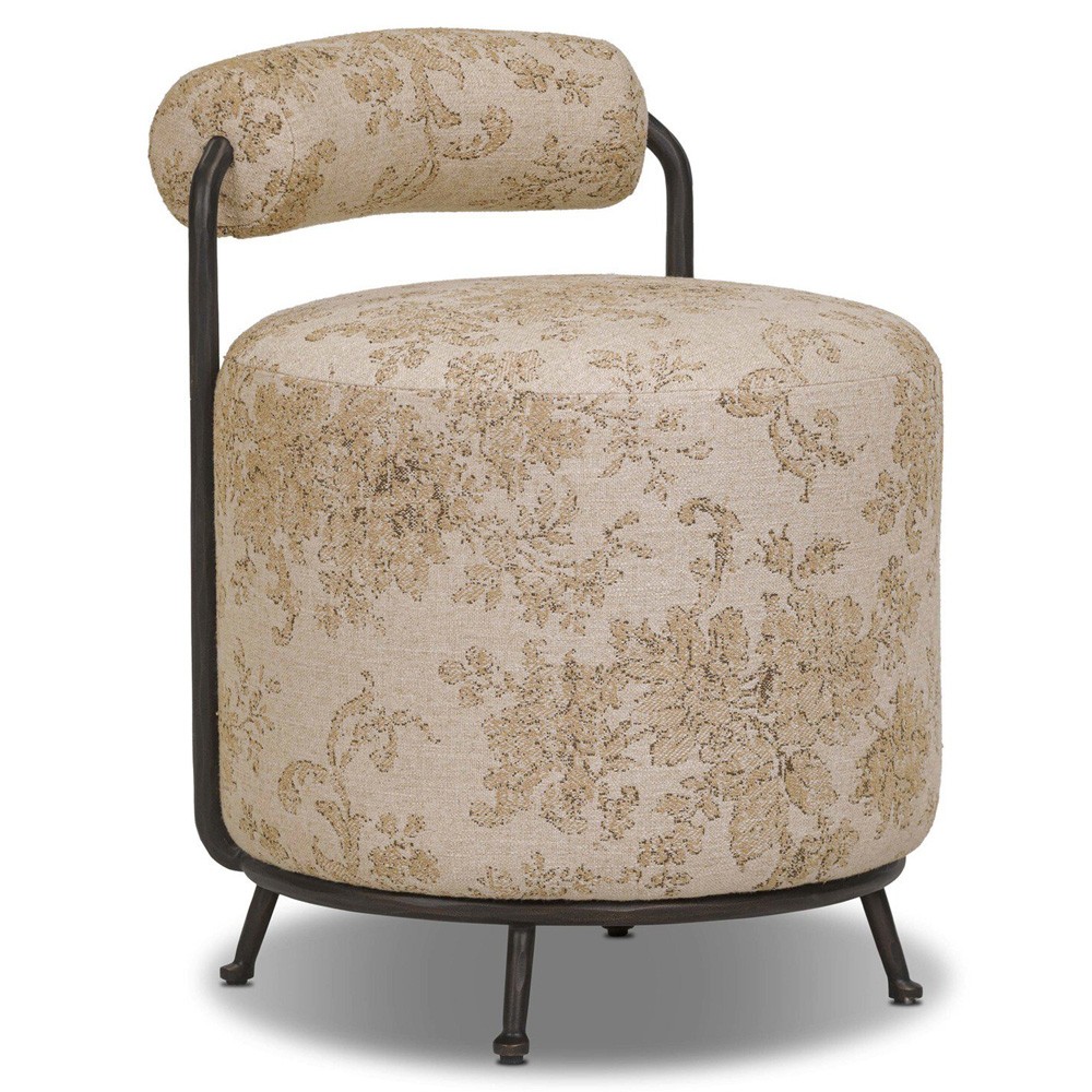 Gwendolyn Fallingbrook Natural Accent Stool | Kathy Kuo Home