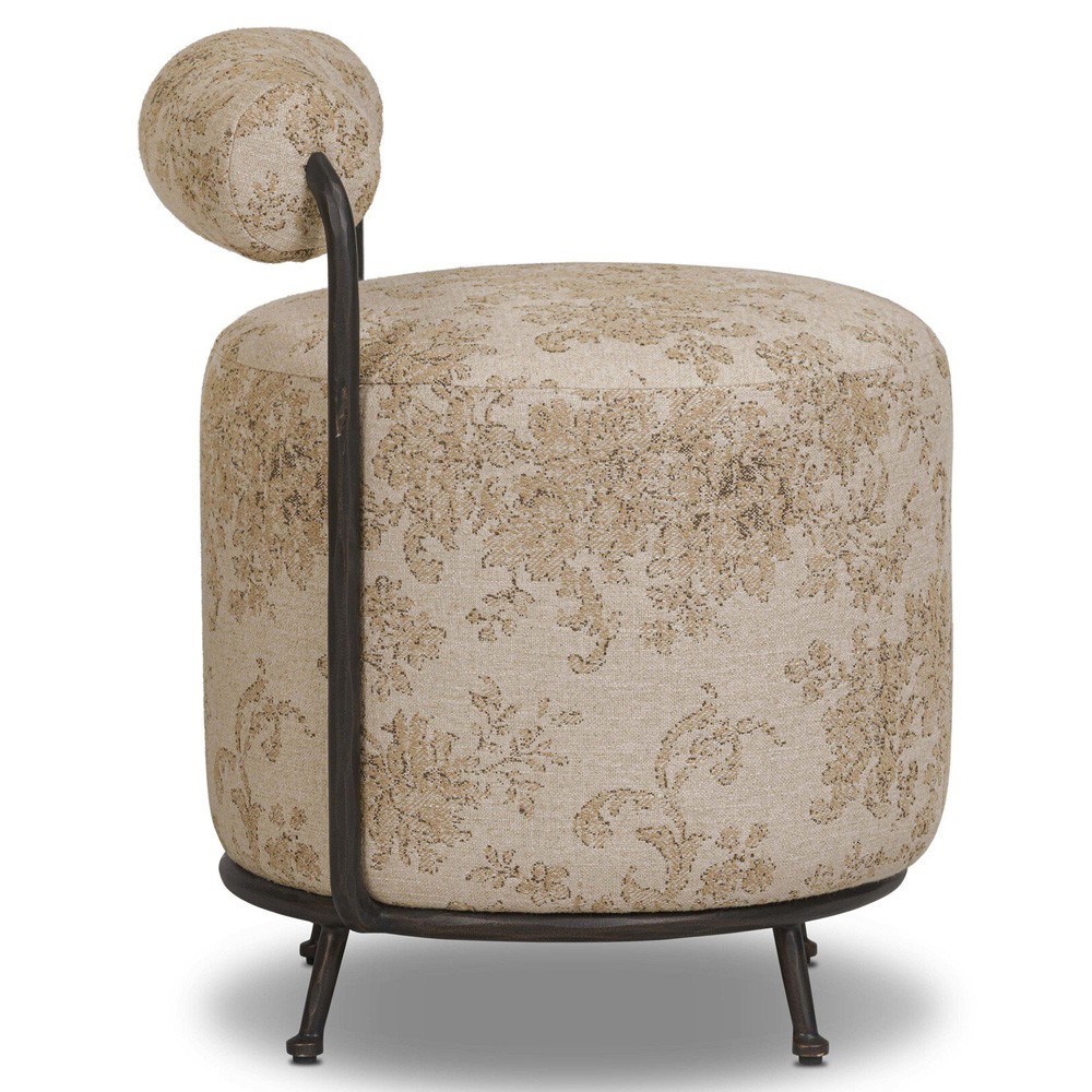Gwendolyn Fallingbrook Natural Accent Stool | Kathy Kuo Home