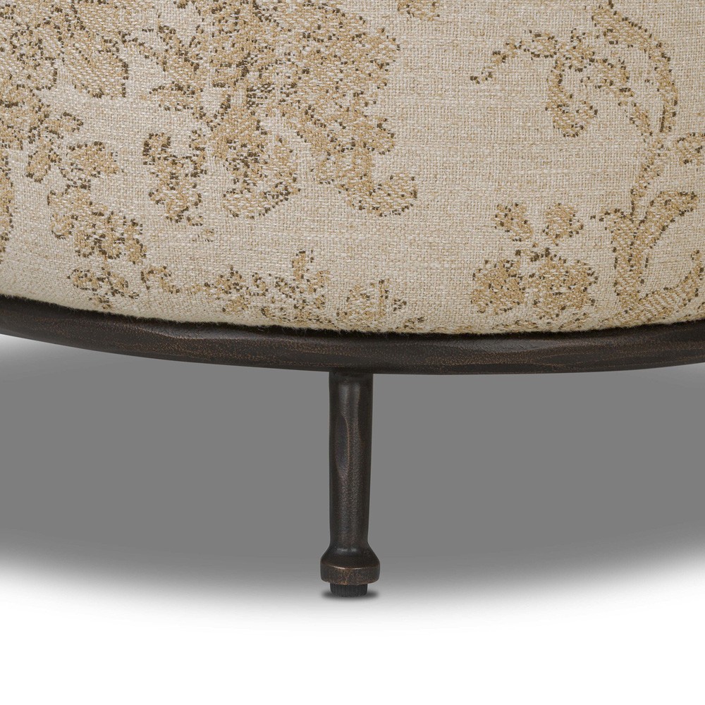 Gwendolyn Fallingbrook Natural Accent Stool | Kathy Kuo Home