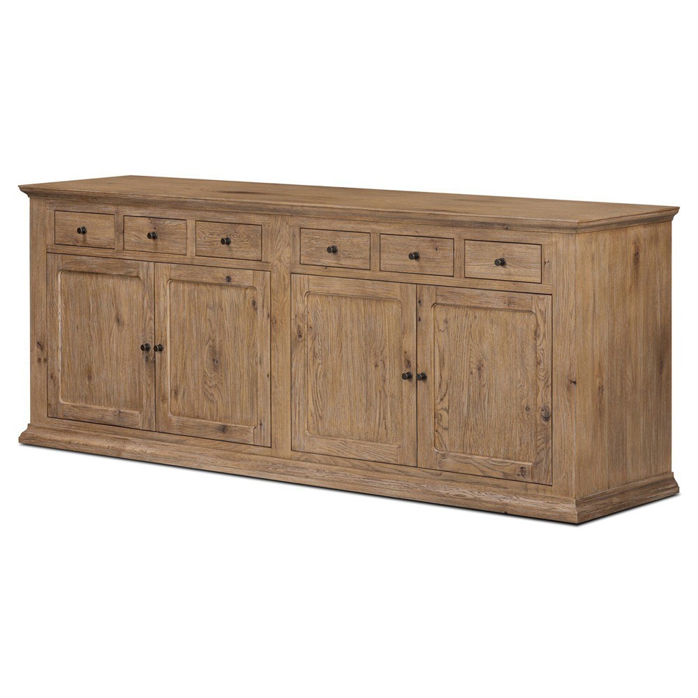 ★ジモティ割あり★スライド扉オープンボード　WH　(H)206× (W)121× (D)50【joh 2410】 Harding Weathered Oak Sideboard Wide (Over 75