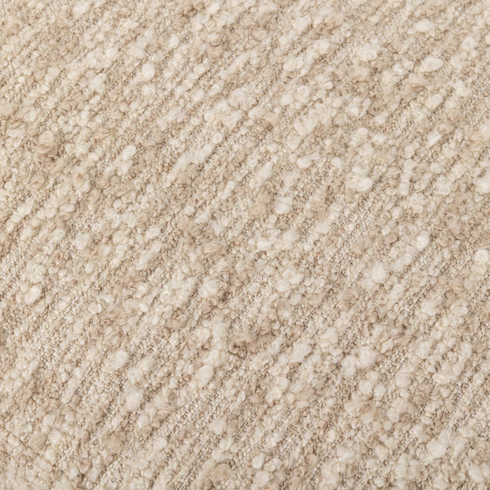 Leith Modern Classic Cream Boucle Brown Wood Bedroom Bench - 60"|