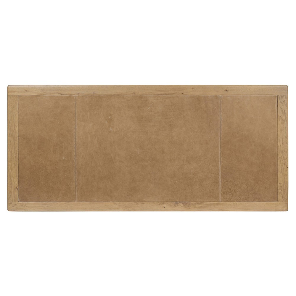 Nico Modern Classic Palermo Leather Natural Oak Desk|