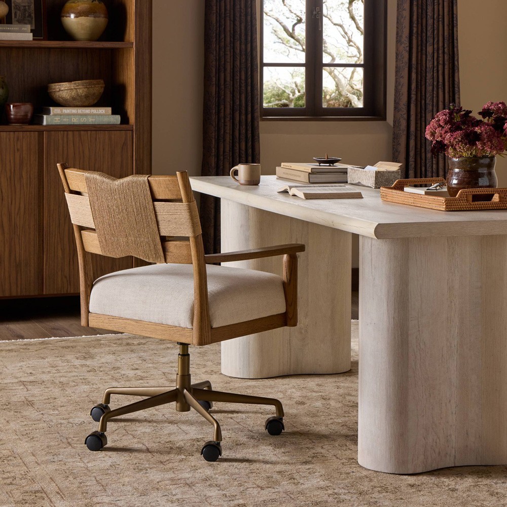 Tova Bergamo Parchment Desk Chair|