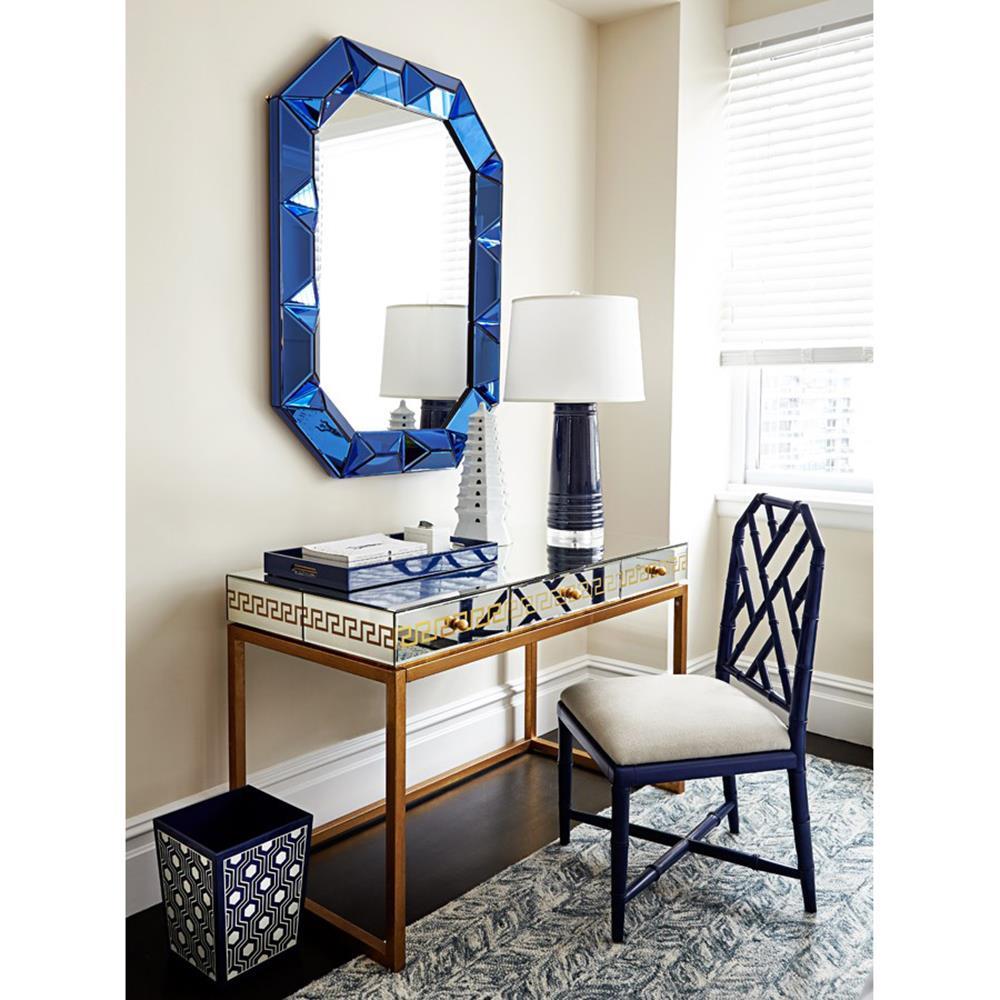 Villa & House Romano Hollywood Regency Blue Frame Mirror