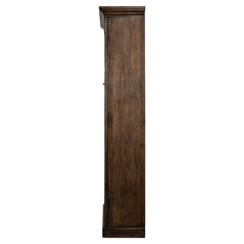 Joshua Updated Traditional Toasted Brown Pine Wood Bookcase|