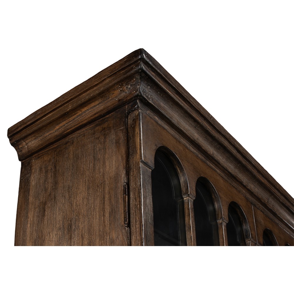 Joshua Updated Traditional Toasted Brown Pine Wood Bookcase|