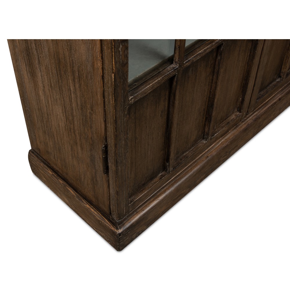 Joshua Updated Traditional Toasted Brown Pine Wood Bookcase|