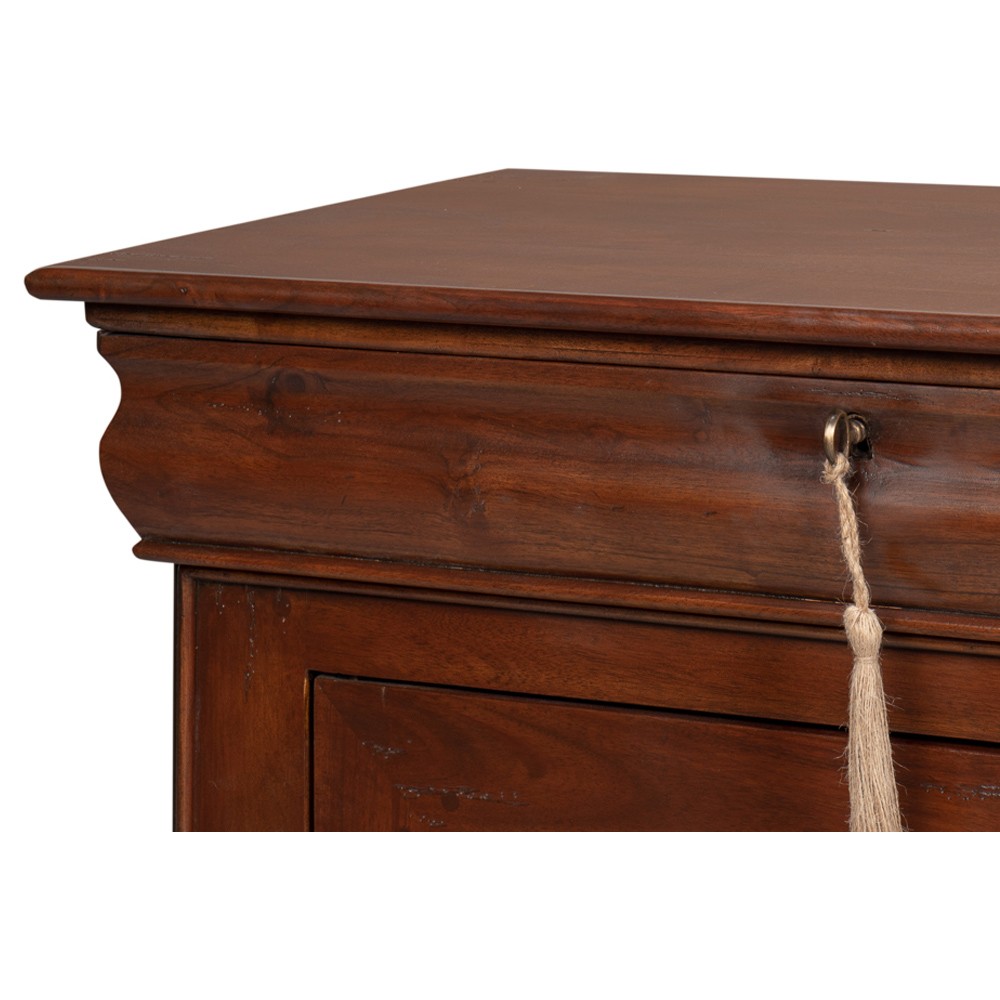 Cole Rustic Lodge Dark Brown Walnut Wood Buffet|