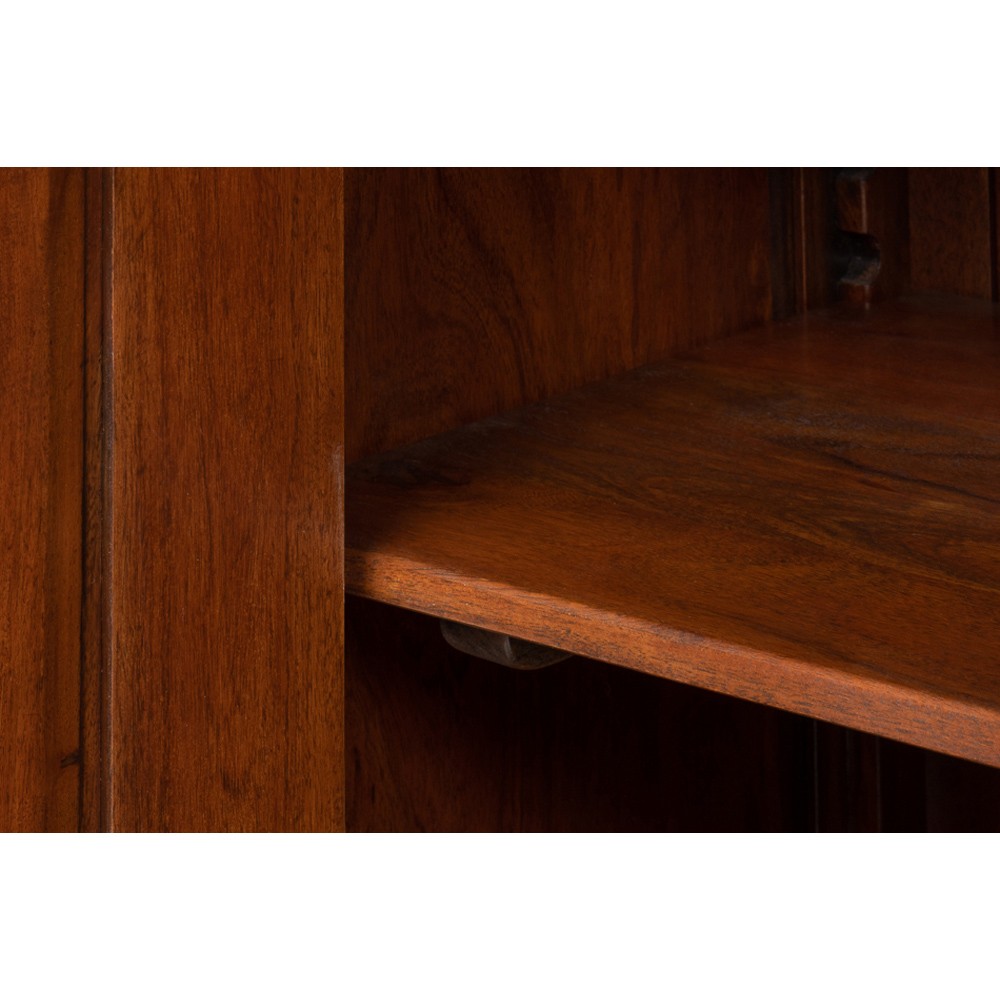 Cole Rustic Lodge Dark Brown Walnut Wood Buffet|