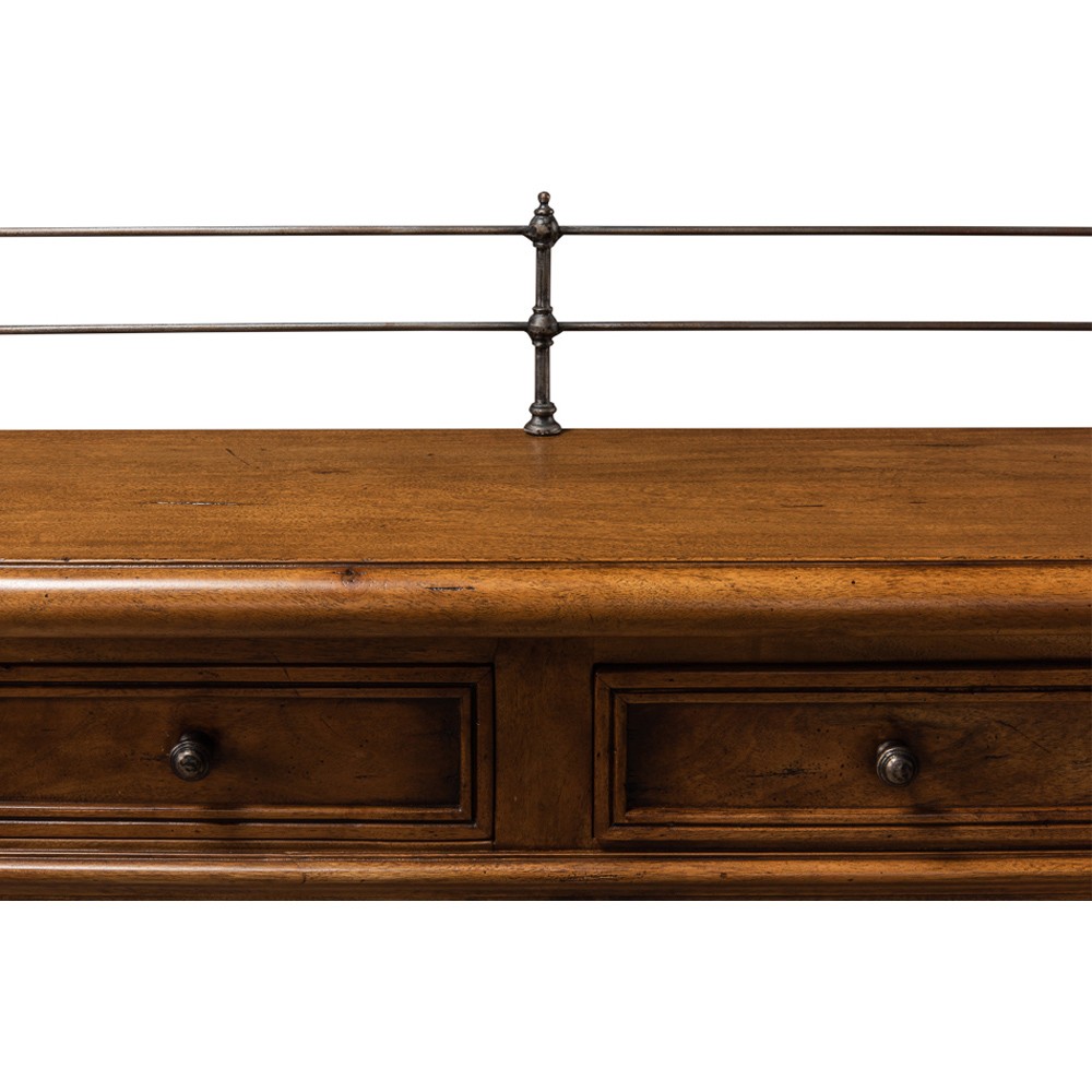 Serenity Updated Traditional Brown Acacia Wood Sideboard|