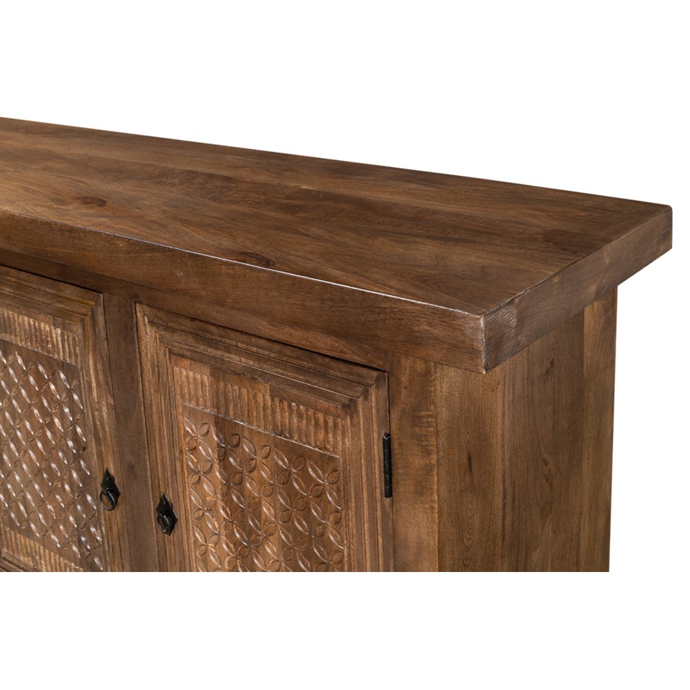 Christopher French Country Brown Mango Wood Sideboard|