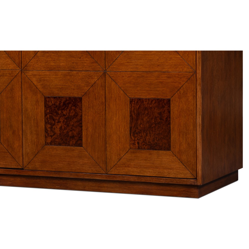 Lyla French Country Brown Wood Credenza|