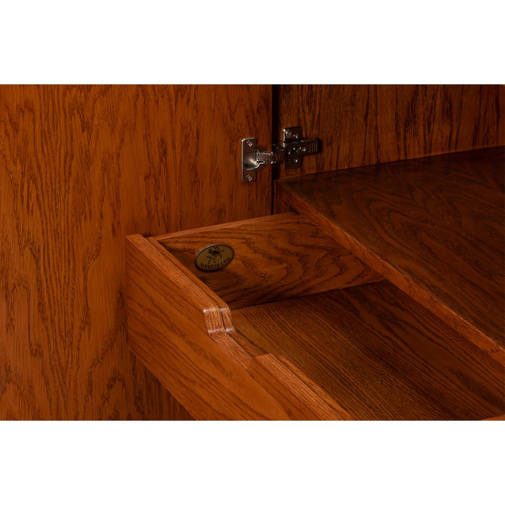 Lyla French Country Brown Wood Credenza|