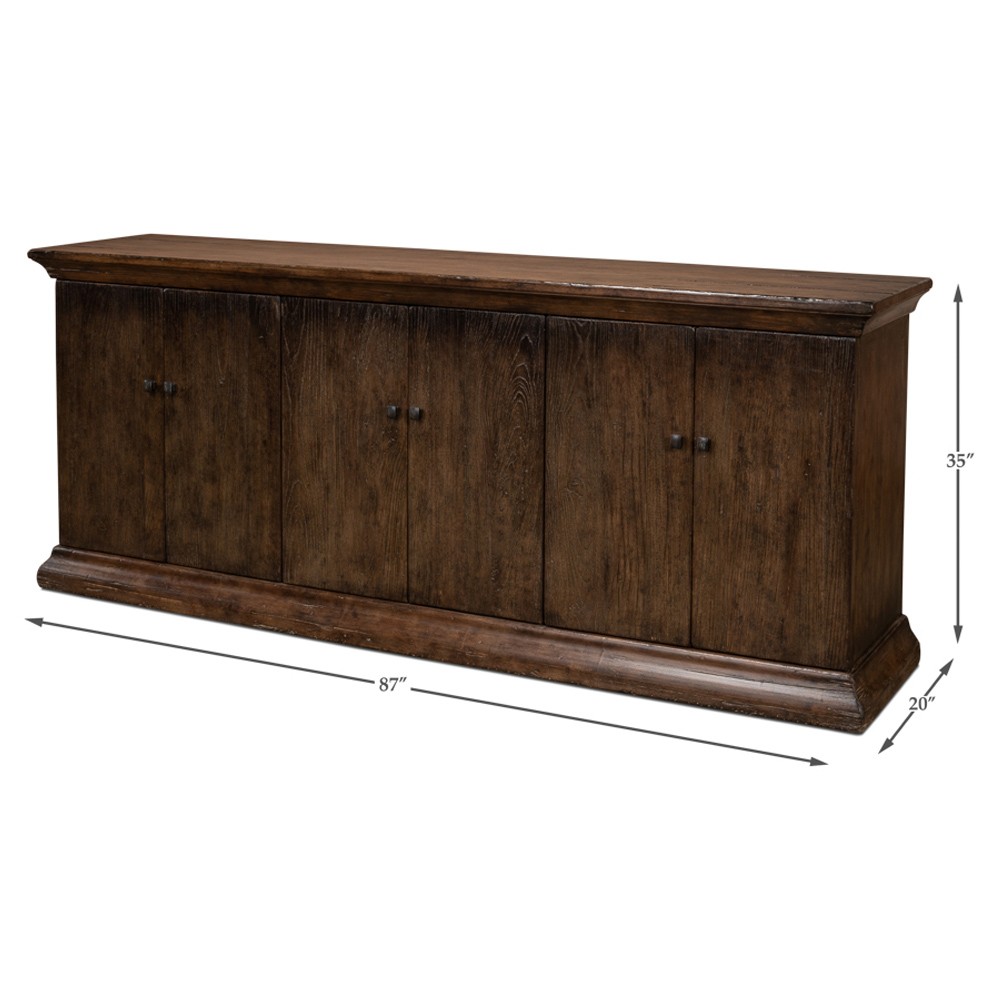 Ariana Rustic Lodge Brown Wood Sideboard|