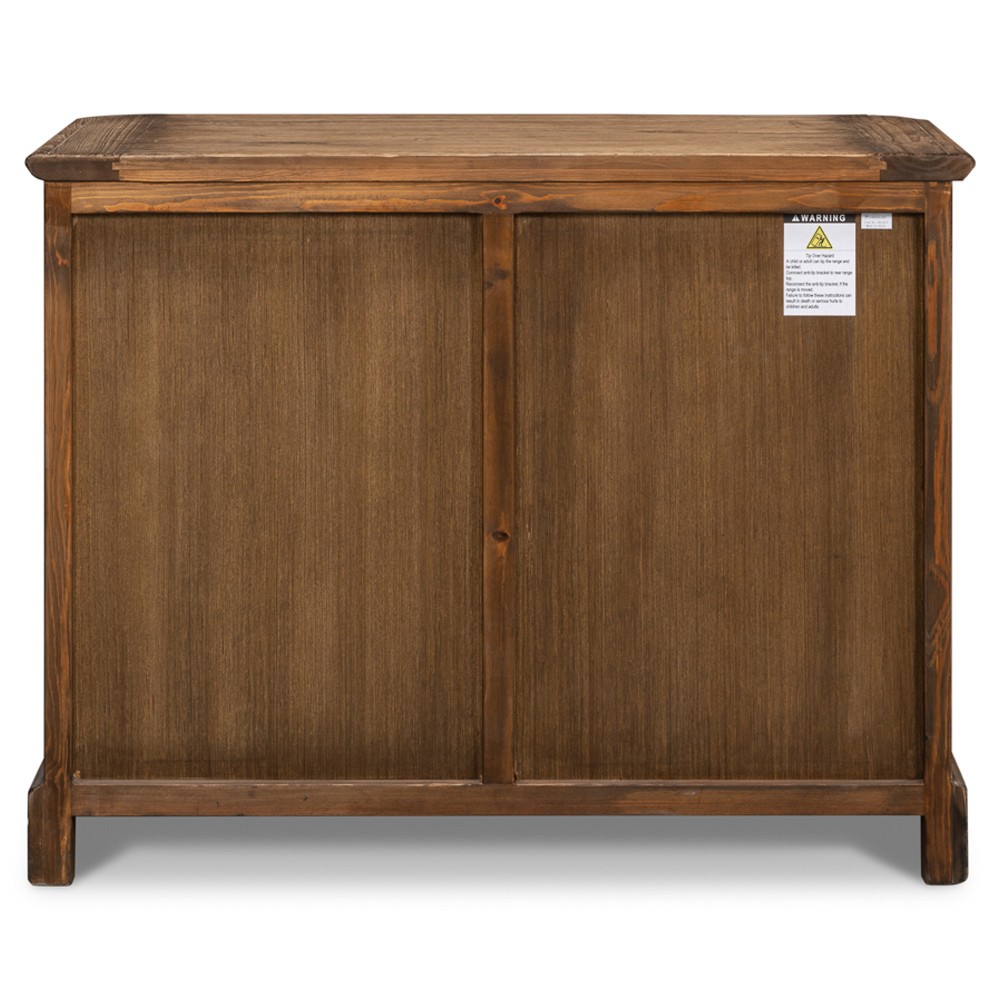 Zaki Rustic Lodge Brown Reclaimed Pine Wood Sideboard|