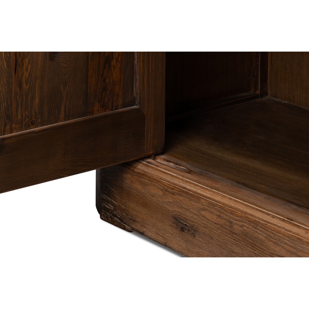 Zaki Rustic Lodge Brown Reclaimed Pine Wood Sideboard|
