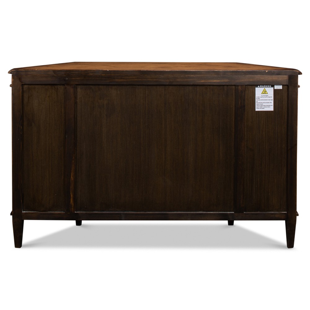 Walker French Country Brown Reclaimed Pine Wood Credenza|