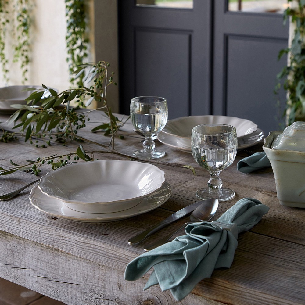 Alentejo Updated Traditional White Plates - Set of 7|