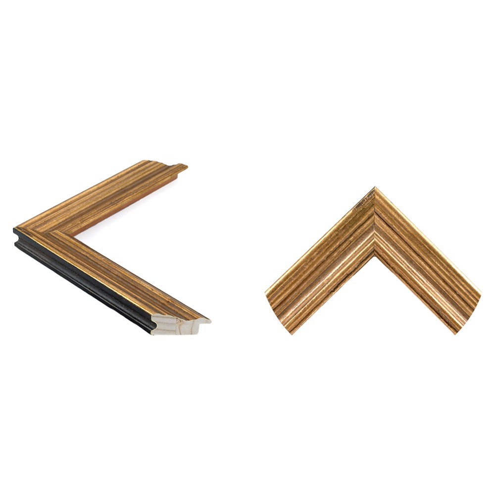 Islaine French Country Black Floral Antique Gold Frame Triptych Illustration|