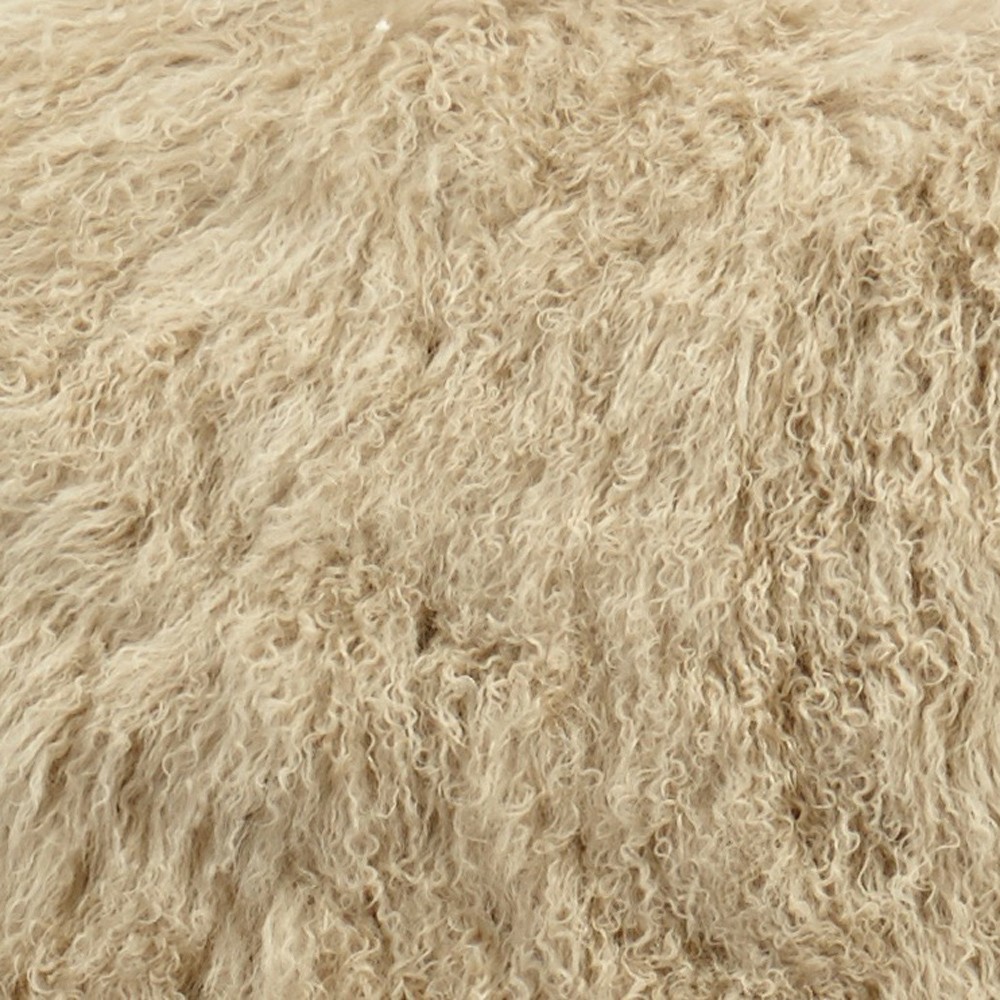 Salma Modern Classic Leather Shearling Black Iron Arm Chair|