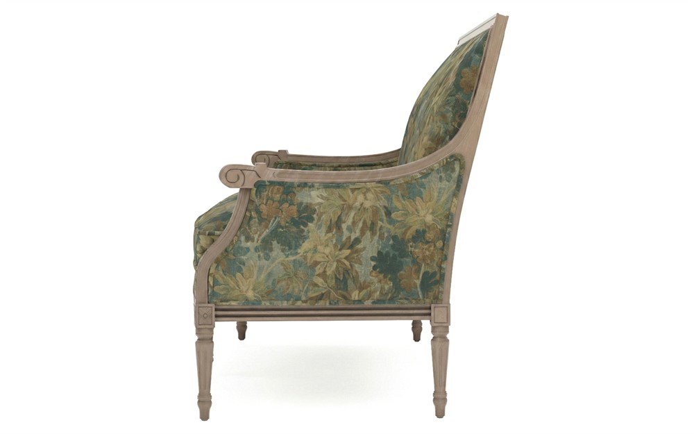 Juliette Verdant Tapestry Velvet Driftwood Settee|