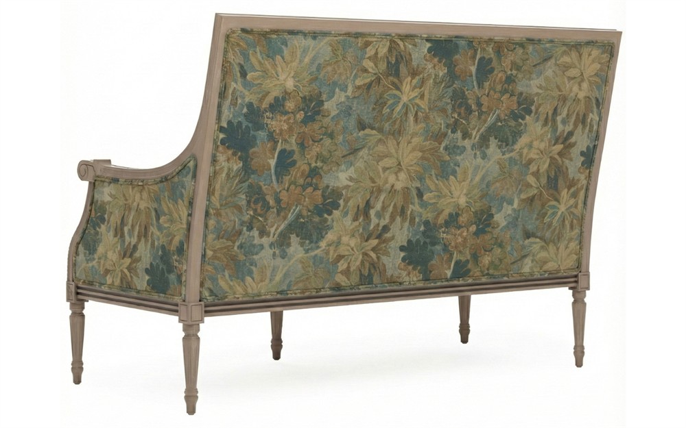 Juliette Verdant Tapestry Velvet Driftwood Settee|