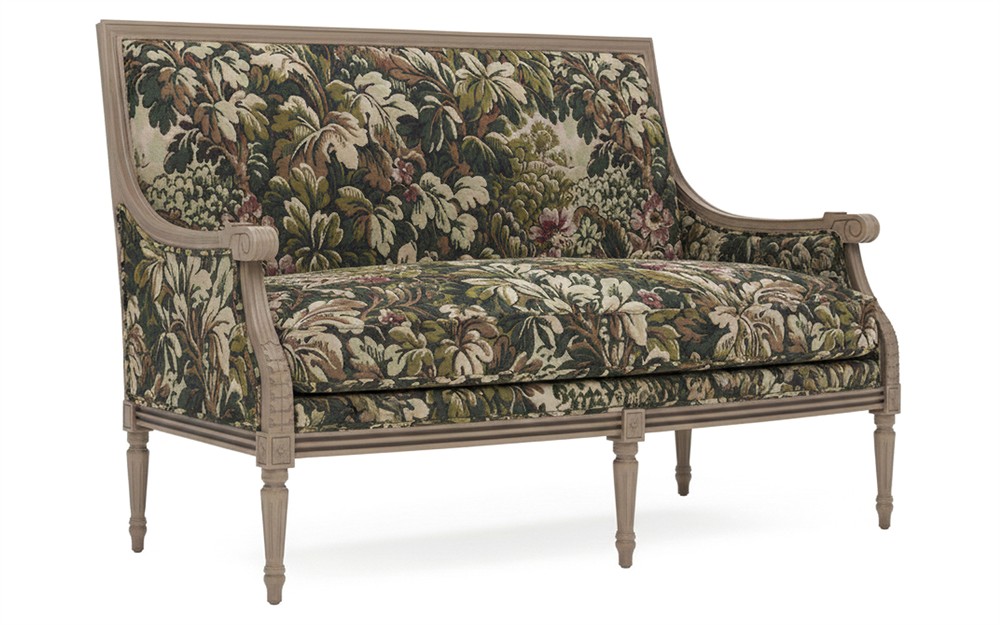 Juliette Laurel Grove Botanical Weave Driftwood Settee|