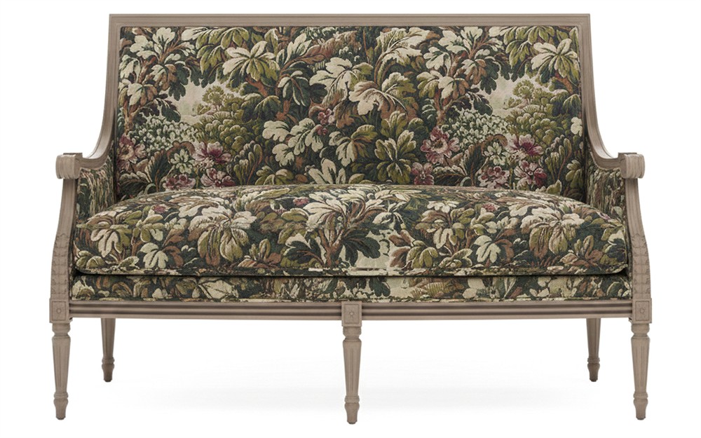 Juliette Laurel Grove Botanical Weave Driftwood Settee|