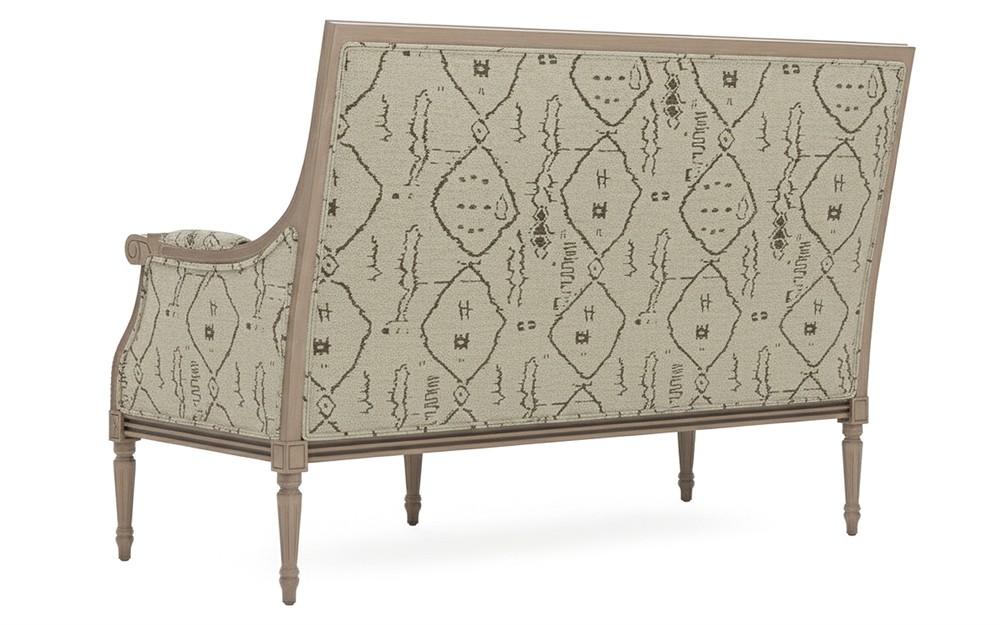Juliette Argan Natural Textural Weave Driftwood Settee|