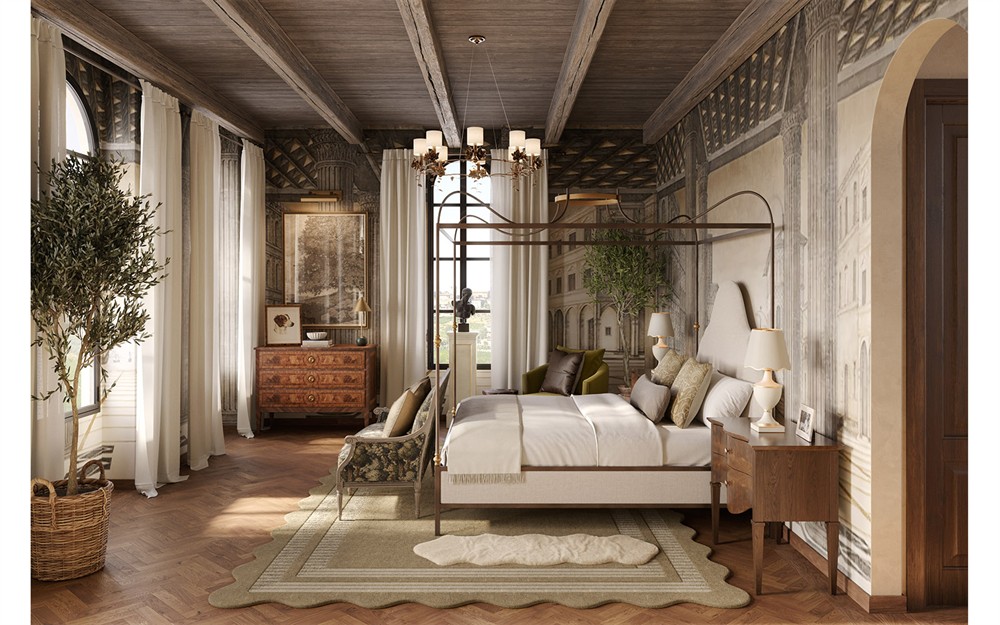 Juliette Tapestry Forest Weave Driftwood Settee|