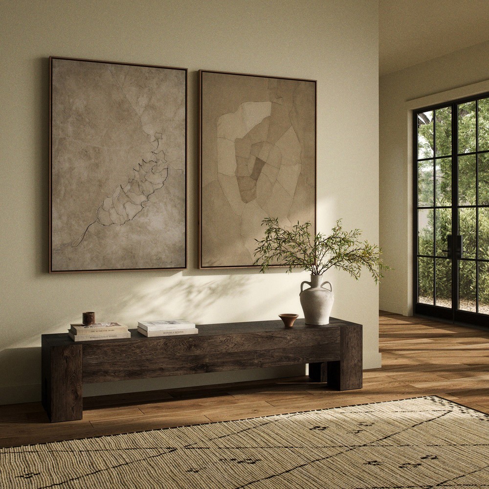 Pinecorn II Diptych Mixed Media|