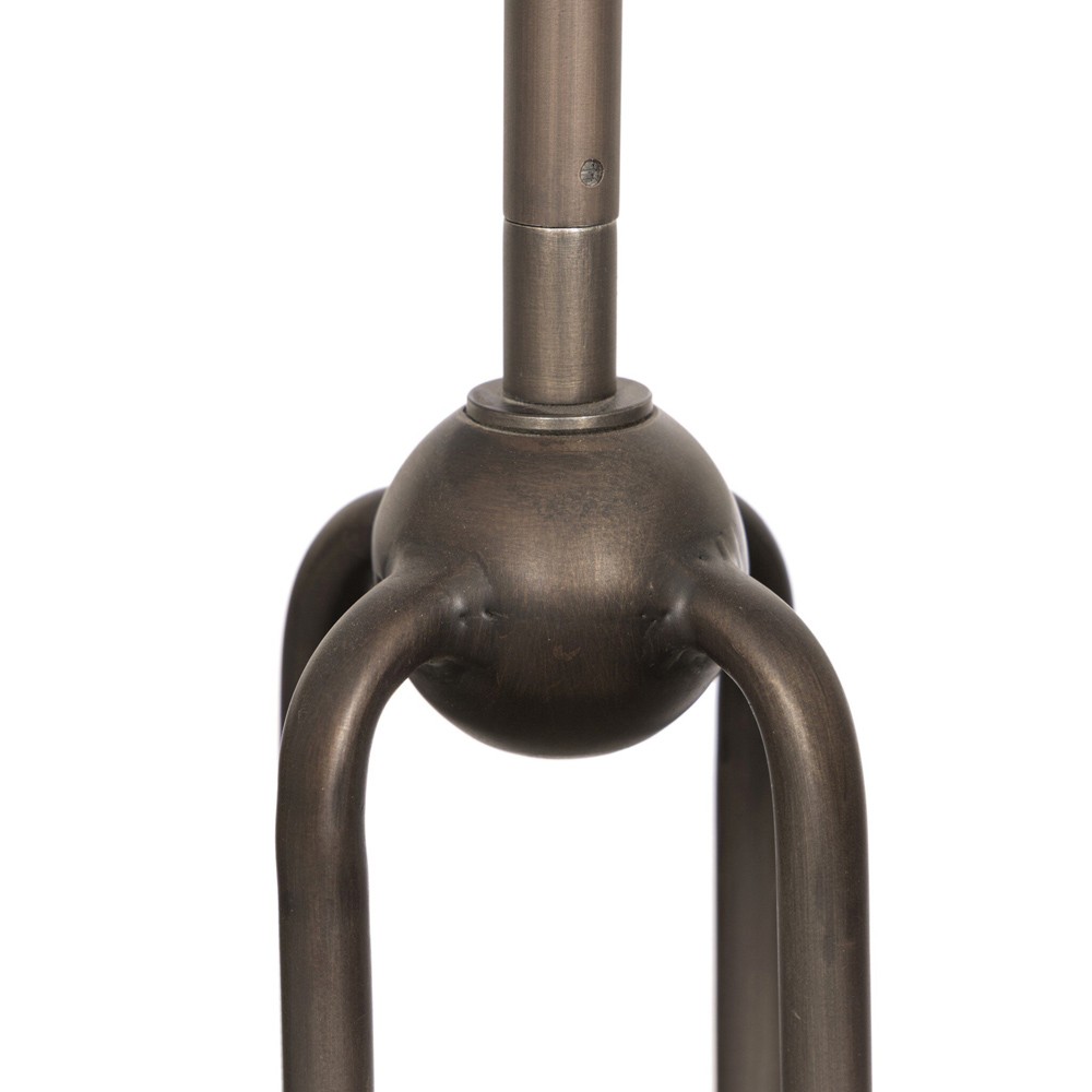 Lisette French Country Bronze Iron Pleated Shade Chandelier|